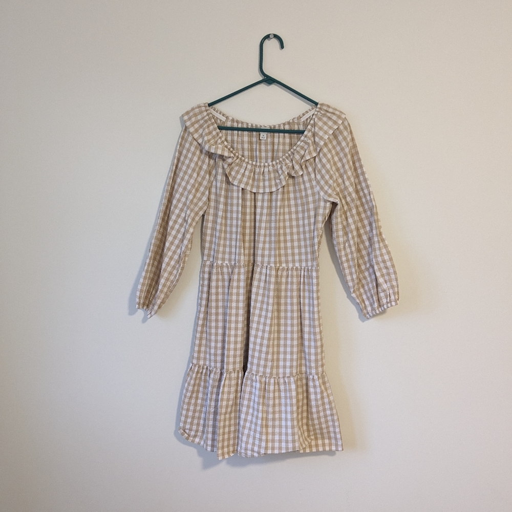 J. Crew gingham midi dress